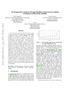 PDF Document Cover - Econometric Analysis of Large Cryptocurrency Mining Loads in Electricity Markets
