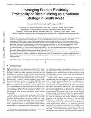 PDF Document Cover - Leveraging Surplus Electricity: Bitcoin Mining as a National Strategy in South Korea - Analysis